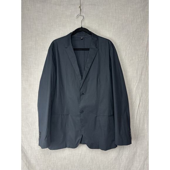 COS Blazer Mens UK 44 Black Cotton Suit Jacket Coat Single Breasted Regular - Picture 1 of 9